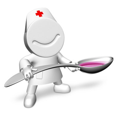 Doctor with a spoon clipart