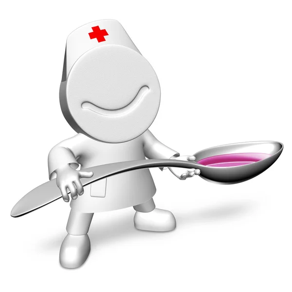 Doctor with a spoon Stock Image