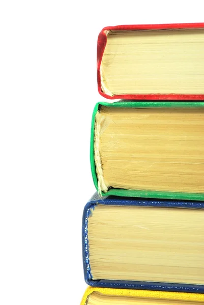 Pilha Livros Com Capa Cores Diferentes — Fotografia de Stock