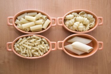 Pasta in a ceramic bowl clipart