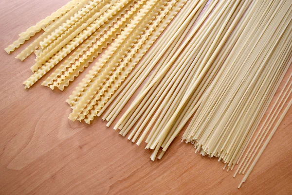 Pasta Wooden Table — Stock Photo, Image