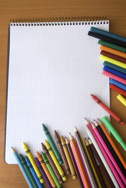 Notebook Pencils — Stock Photo, Image