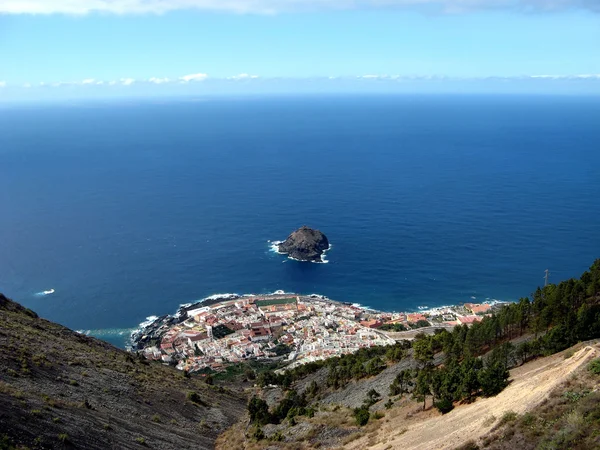 View from above on town Garachico (Tenerife Island) — Stock Photo, Image
