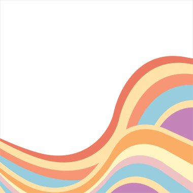 Abstract background with multicolored waves clipart