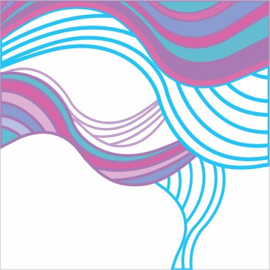 Abstract background with multicolored waves clipart