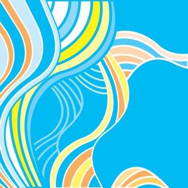 Çok renkli dalgalarla soyut arkaplan