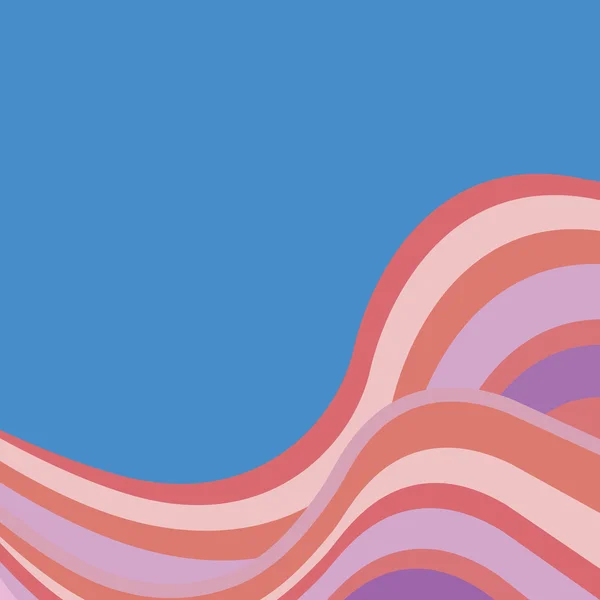 Fond abstrait avec des ondes multicolores — Image vectorielle