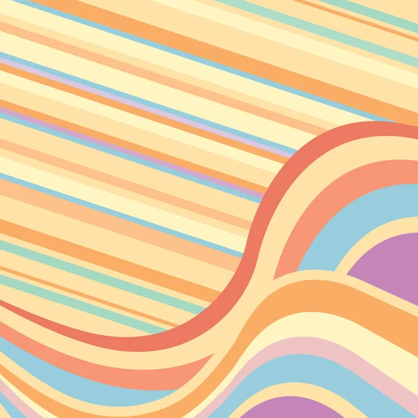 Абстрактный фон с разноцветными волнами — стоковый вектор