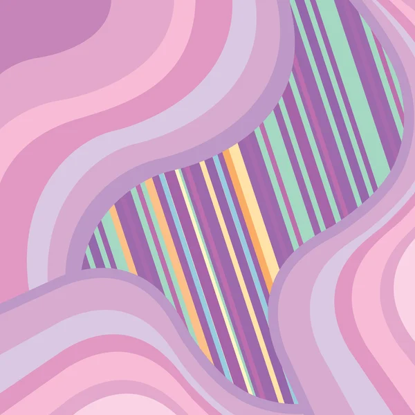Fundo abstrato com ondas multicoloridas — Vetor de Stock