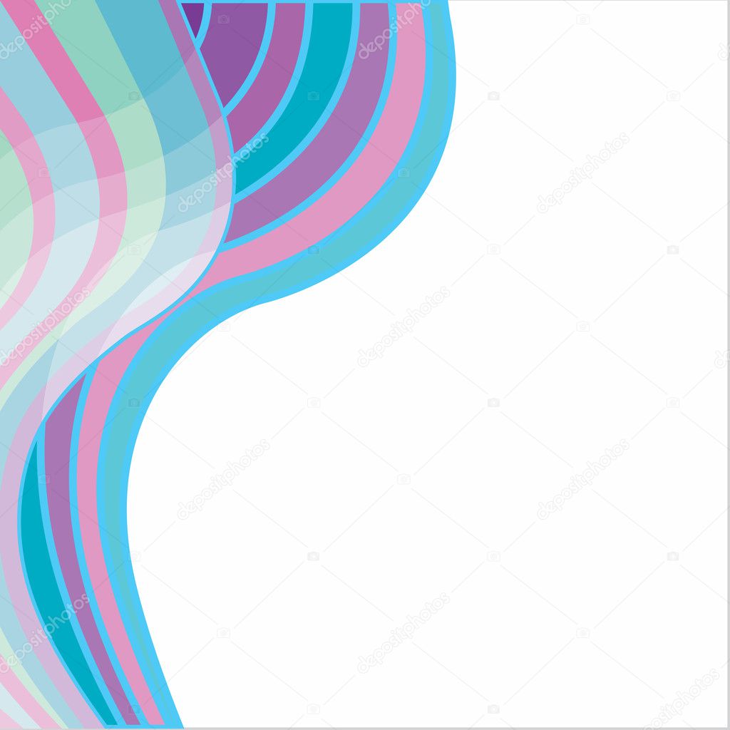 Abstract background with multicolored waves