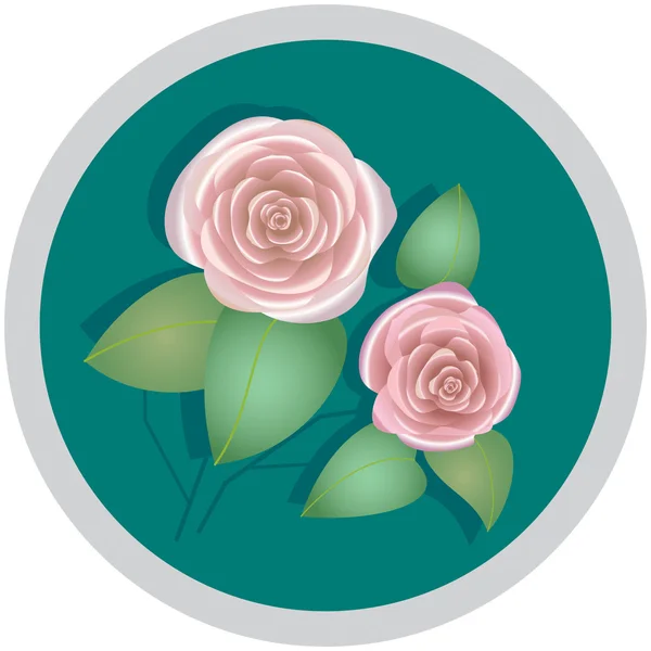 Eleme egy virág dísz, Rózsa — Stock Vector