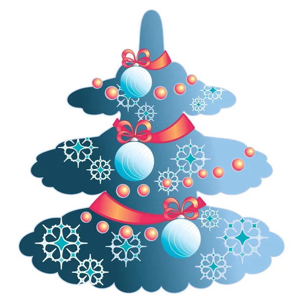 Elegant Christmas tree — Stock Vector