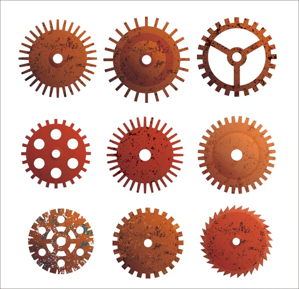 Rusty gears — Stock Vector