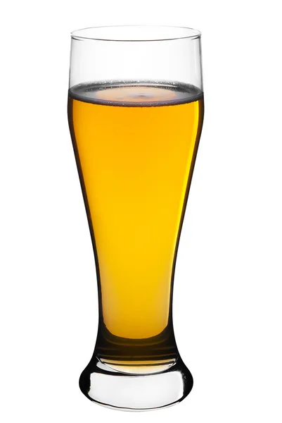 Μπύρα σε ένα διαφανές γυαλί — Φωτογραφία Αρχείου