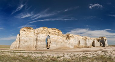 Monument Rocks limestones formations in Kansas clipart