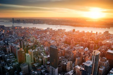 New York'ta gün batımı