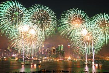 New York City fireworks clipart