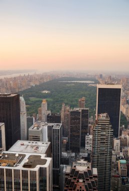 New York'taki central park havadan görünümü