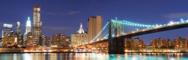 New York City Manhattan skyline panorama clipart