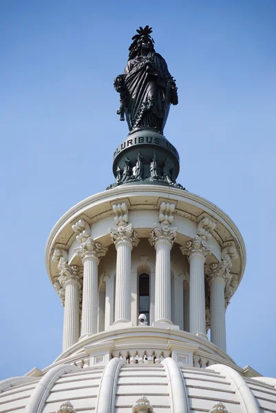 Statua wolności przez capitol hill, Waszyngton — Zdjęcie stockowe