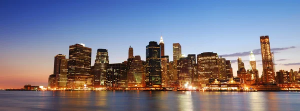 Панорама Манхэттена Нью-Йорка — стоковое фото