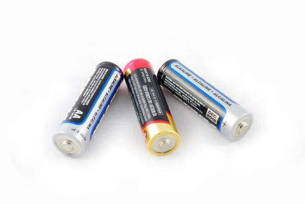 stock image A group of aa batteries