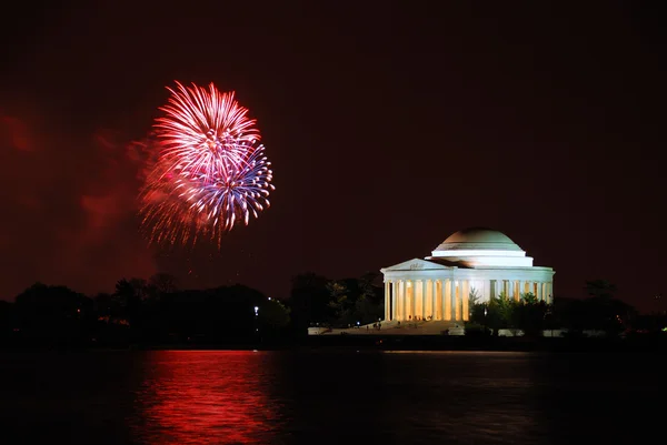 Fuochi d'artificio sul lago, Washington DC — Foto Stock