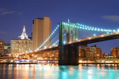 Brooklyn Bridge in New York City Manhattan clipart