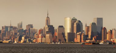 Manhattan skyline, New York City panorama clipart