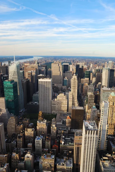 New York City mit Hudson River — Stockfoto