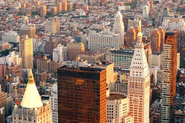 曼哈顿街头鸟瞰图 — 图库照片