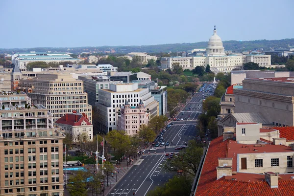 Capitólio colina edifício vista aérea, Washington DC — Fotografia de Stock