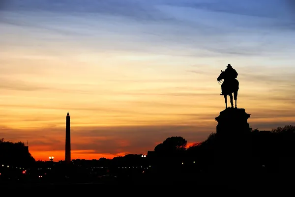 Silueta Washington DC — Foto de Stock