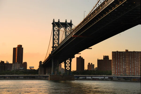 美国纽约市曼哈顿桥 — 图库照片