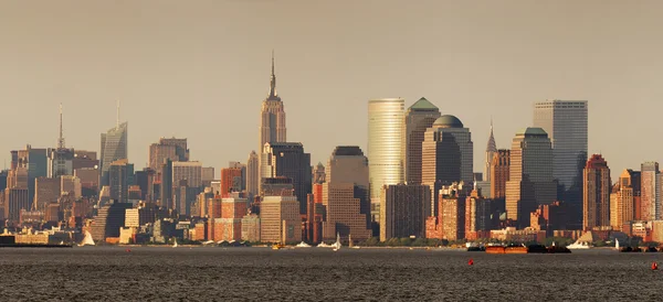 Манхэттен, панорама Нью-Йорка — стоковое фото