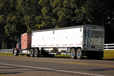 Truck and Trailer Rig clipart