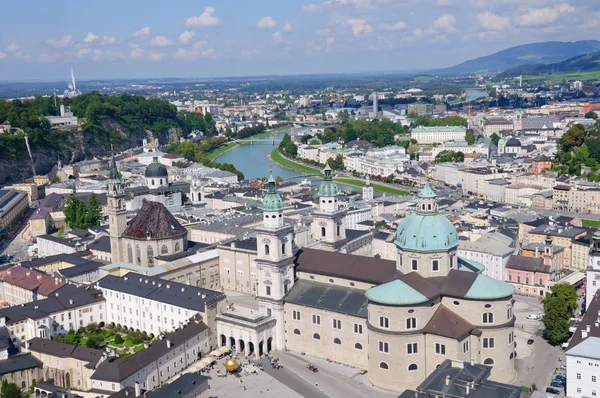 Vista do Castelo de Hohensalzburg - Salzburgo, Áustria — Fotografia de Stock