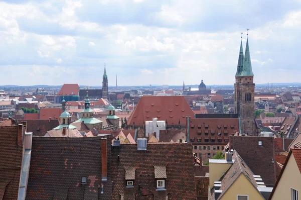 Vista desde el Kaiserburg - Nürnberg / Nuremberg, Alemania — Foto de Stock