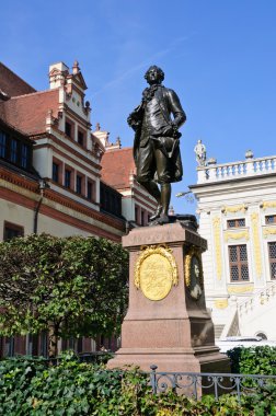 Statue of Johann Wolfgang Goethe - Leipzig, Germany clipart