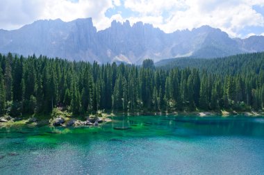 carezza Lake - dolomites, İtalya
