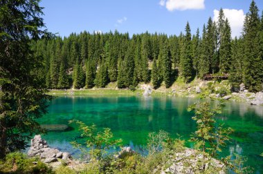 carezza Lake - dolomites, İtalya