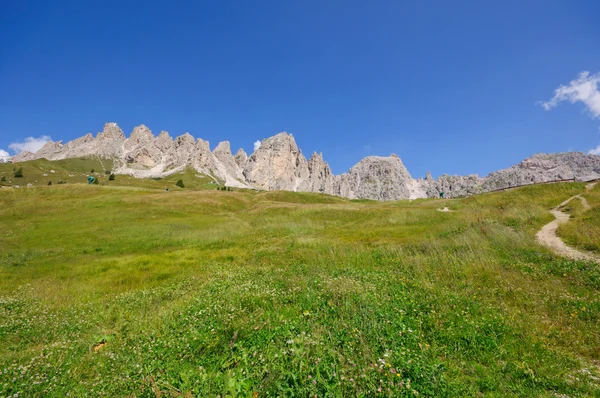 Pohled z gardena pass - Dolomity, Itálie — Stock fotografie