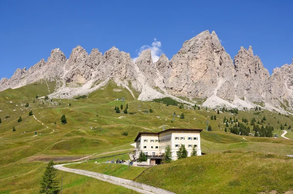 Widok z gardena przekazać - Dolomity, Włochy — Zdjęcie stockowe