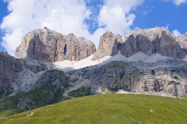 O grupo massif Sella - Dolomites, Itália — Fotografia de Stock