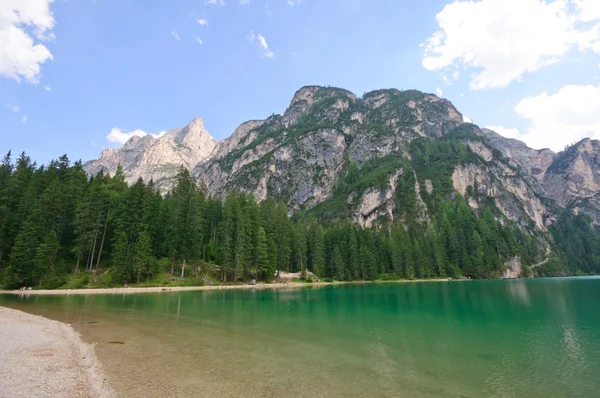 Lake Braies - Dolomitas, Itália — Fotografia de Stock