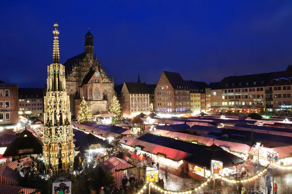 Διάσημη Christkindlesmarkt στη Νυρεμβέργη Εικόνα Αρχείου