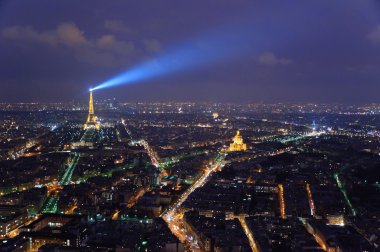 Paris view from the Montparnasse Tower clipart