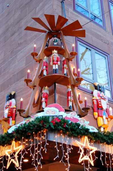Рождественская Ярмарка Германии Сделанная Зимой 2007 Года — стоковое фото