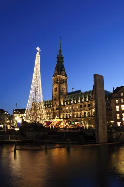Kerstmis Illuminations Hamburg Duitsland Genomen Winter 2009 — Stockfoto