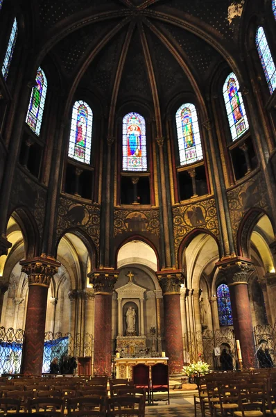 Dentro Iglesia Saint Germain Des Pres París — Foto de Stock
